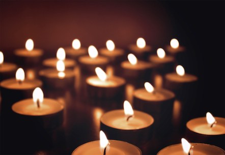 Bokeh - Candles on dark background